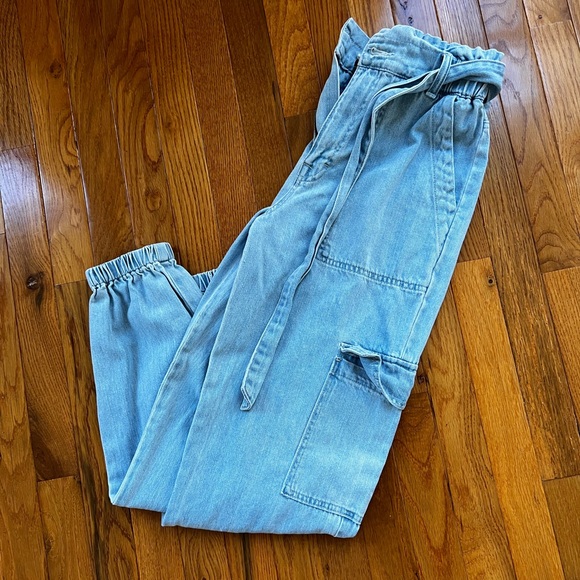 Forever 21 Light Blue Denim Boyfriend Jogger Jeans - Picture 2 of 5